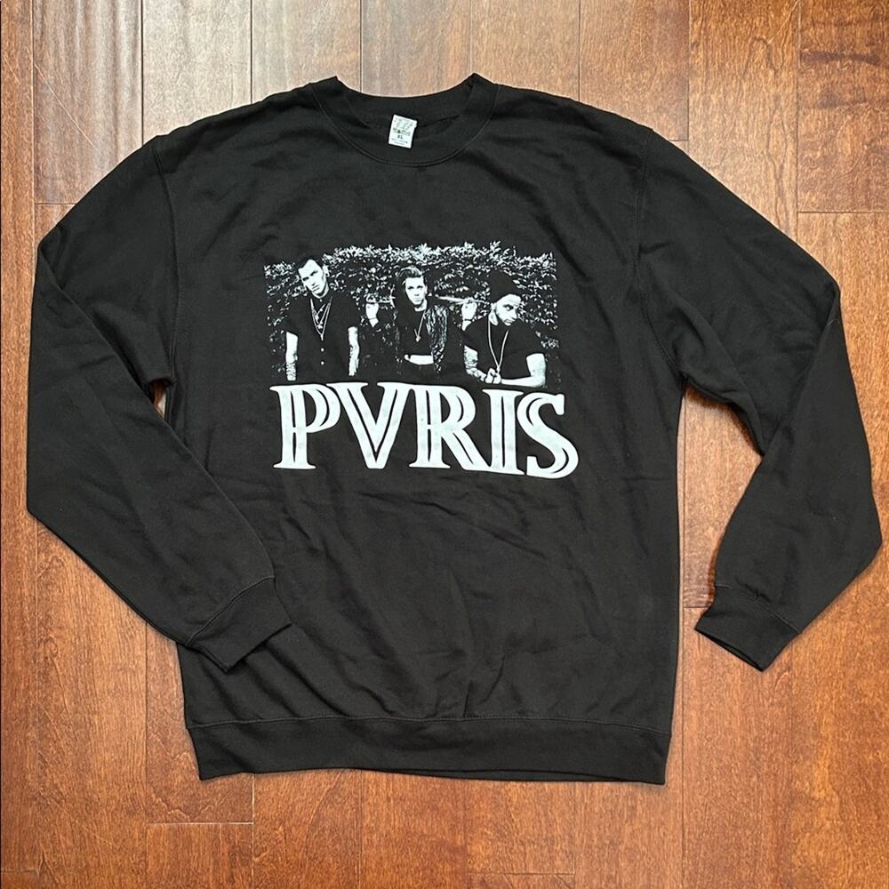 PVRIS Black Graphic Crewneck Band Sweatshirt, Size XL, NWOT